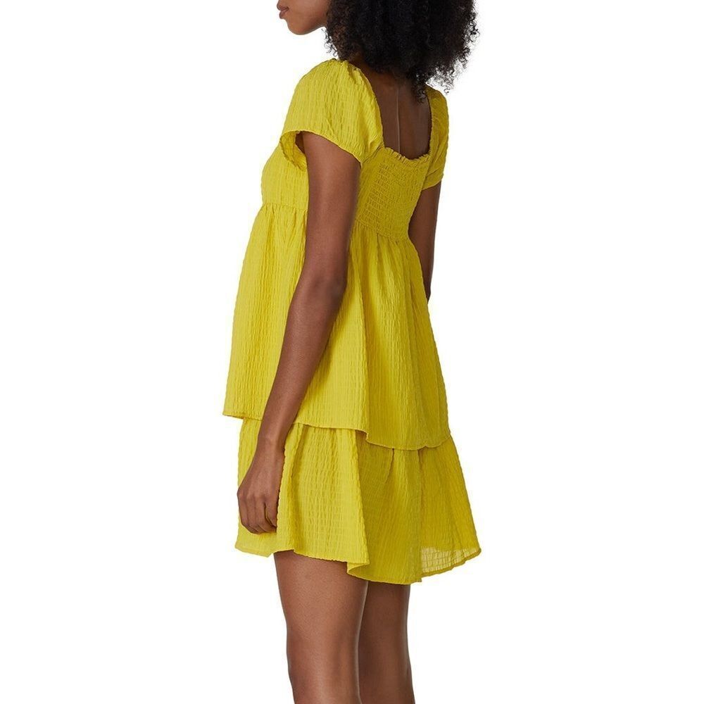 RTR NOW women's Mustard Gold Babydoll Dress size small in golden yellow - Picture 2 of 15